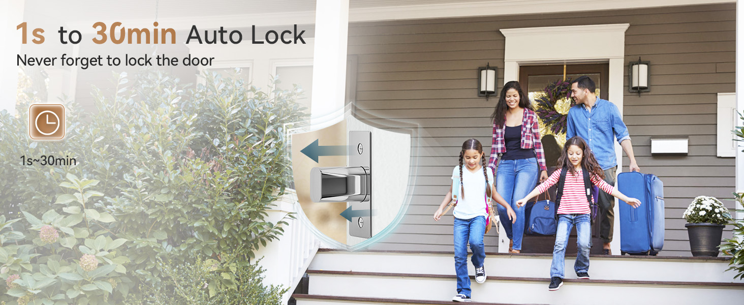 keyless entry door lock deadbolt with handle set