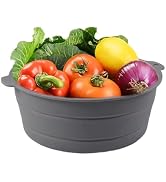 Fchil Collapsible Silicone Mixing Bowl, Food-Grade Foldable Travel Container, Large Collapsible B...