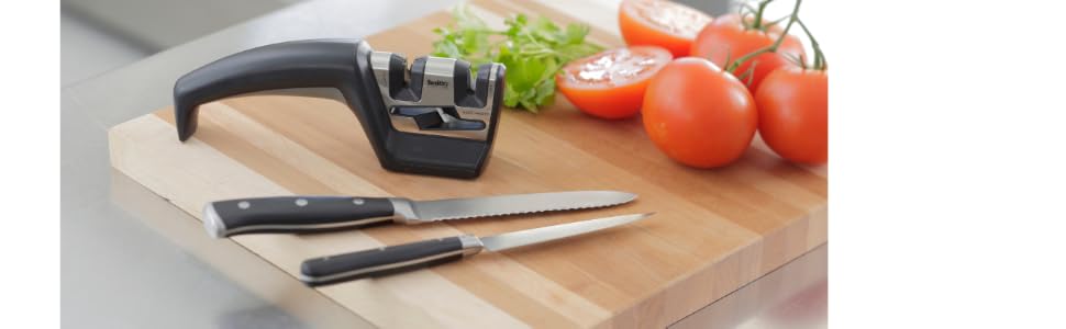 stainless steel electric knife sharpening with manual fine ceramic sharpener