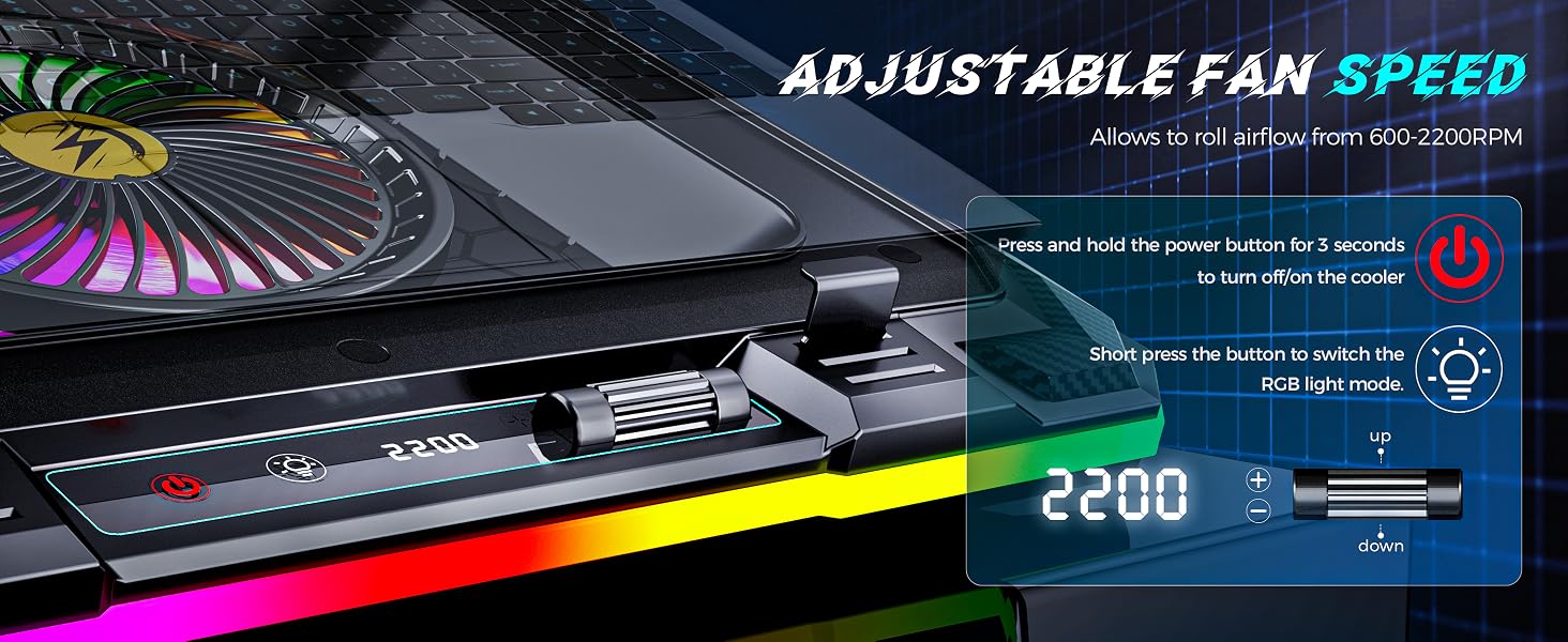 easy to adjustable the fan speed