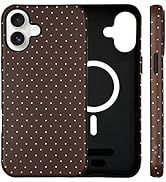 SenRiCase for iPhone 17 Case Cute Polka Dot Phone Case Compatible with MagSafe, Dual-Layer Shock ...