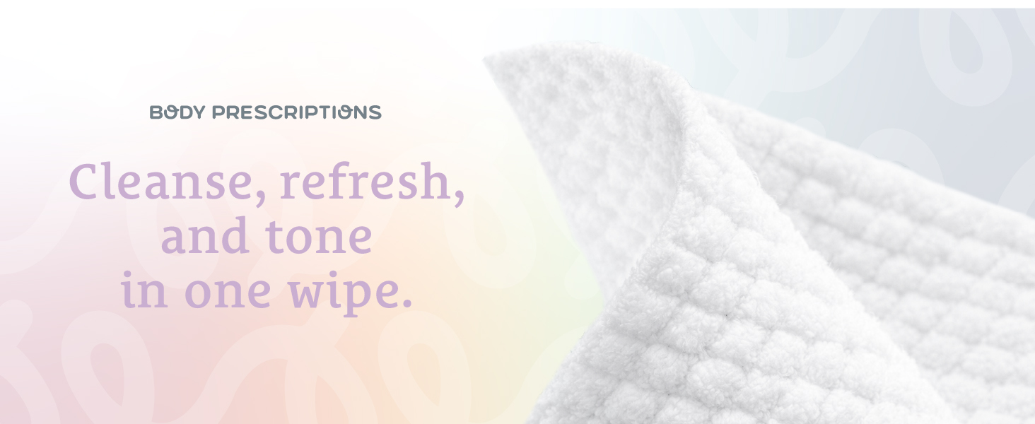 Cleanse, refresh and tone in one wipe.