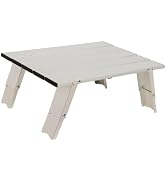 Alpine Mountain Gear Mini Compact Aluminum Table for Camping - Portable Aluminum-Top Folding Tabl...
