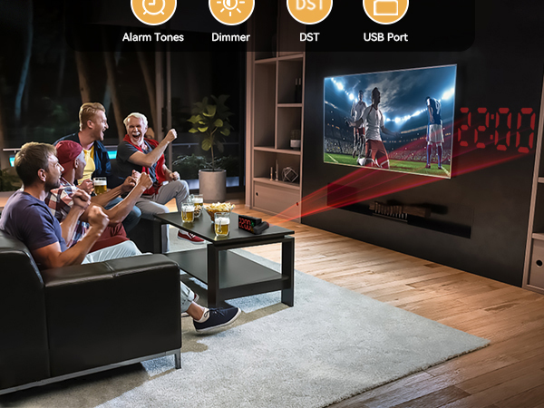 Projector Alarm Clock for Living Room