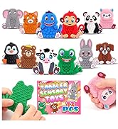 Ksmky 12 Pack Animal Texture Sensory Toys for Kids, Toddler Travel Toys for Airplane Car Roadtrip...