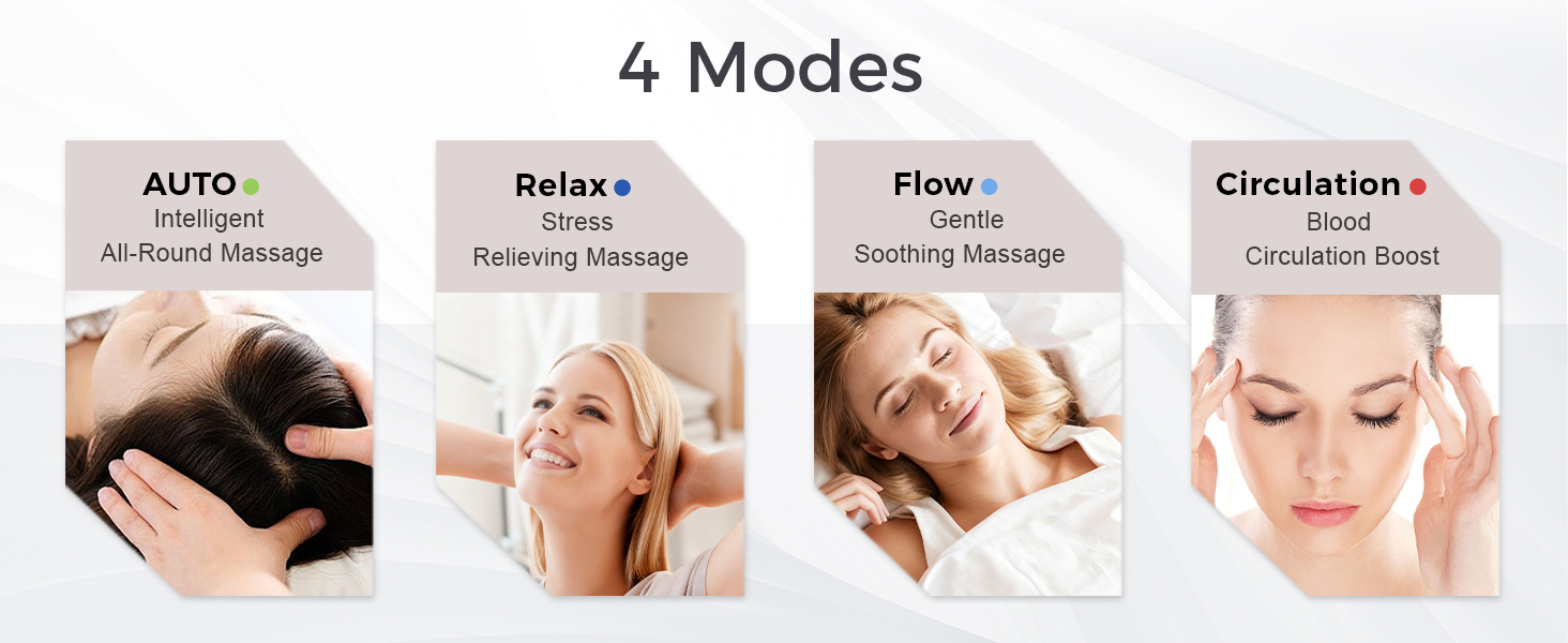 Choose from 4 massage modes and 3 intensity levels to enjoy anything from soothing to deep kneading