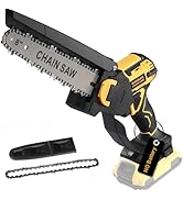 Chainsaw for Dewalt 20V MAX Battery, 8-Inch Brushless Cordless Pruning Chainsaw, 24.6FT/S Fast Po...