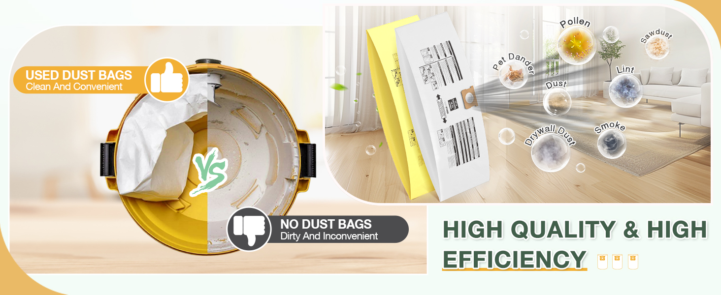 Wet Dry Vacuum Bags for Shop Vac Bags 10-14 Gallon