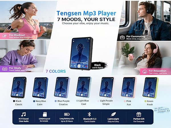 tengsen mp3 player with bluetooth portable music player