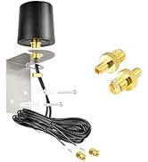 Boobrie 2x2 MIMO Outdoor WiFi Antenna 600-6000MHz 5G 4G LTE Omnidirectional Antenna with 2x16.4ft...