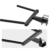 SELEWARE Y-Shaped Dip Bar for 3"x3" Power Rack with 5/8" or 1" Holes, Heavy Duty Dip Bar Attachme...