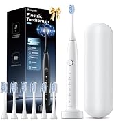OasiSmile Sonic Electric Toothbrush, 42000 VPM Toothbrush with 6 Brush Heads & Travel Case, 5 Mod...