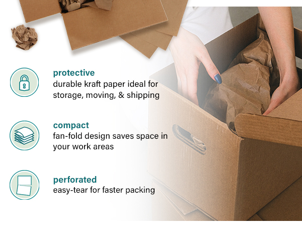 Elementree Void Fill Sustainable Kraft Packing Paper for moving shipping and storage