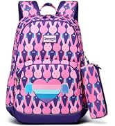 Cusangel 18L Backpack for kindergarten Girls,5-10 Age in Primary and Elementary School, Toddler B...