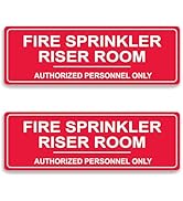 YEWROXY Fire Sprinkler Riser Room Sign, Acrylic Riser Room Sign for Home Office Apartment Buildin...