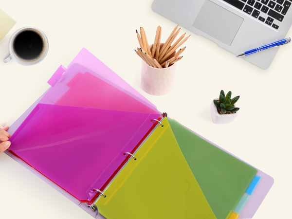 binder dividers with pockets