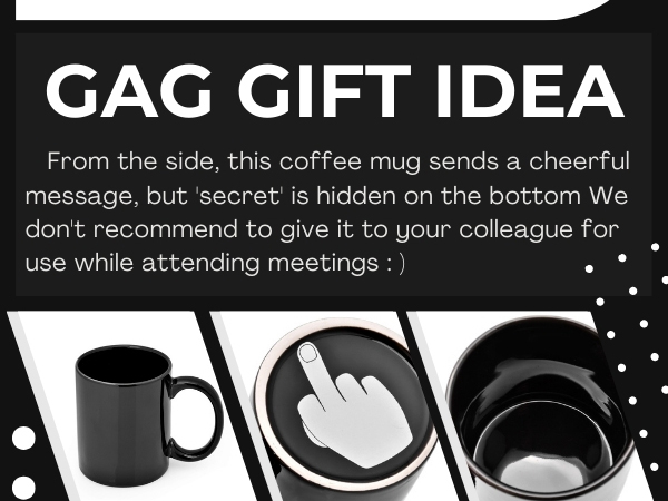 Have a Nice Day Coffee Cup with Middle Finger - Black