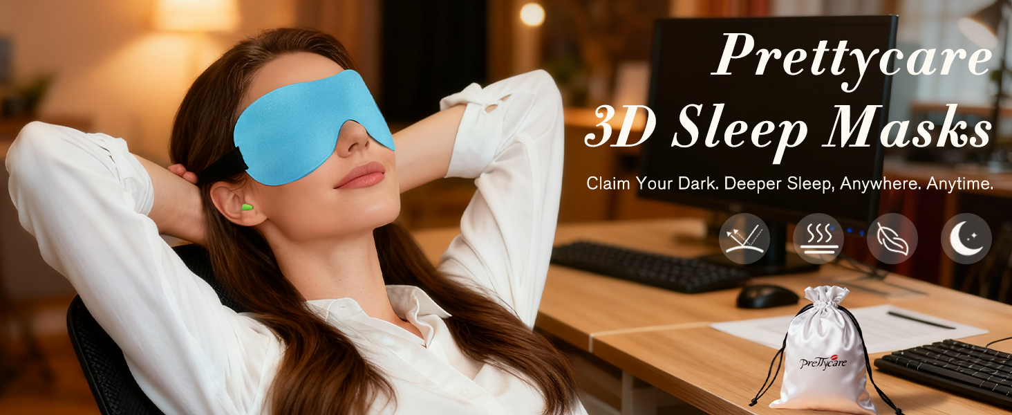 PrettyCare 3D Sleep Mask 2 Pack