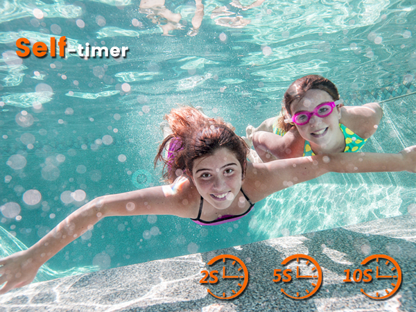 Self-timer underwater camera dual screen 4K 48MP waterproof camera