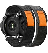 Bolesi 2 Pack Trail Loop Nylon Watch Bands Compatible with Garmin Vivoactive 5/6/3/Forerunner 55/...