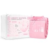 Littleforbig Adjustable Tapes Adult Diaper 10 Pieces - ABDry Ultra Absorbent Diapers Pink (Medium...