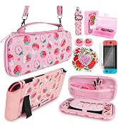 TIKOdirect Carrying Case for Switch, Cute Portable Bag Accessories with Soft Protective Case, Scr...