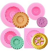 Zixiang 3D Round Tire Fondant Mold Truck Wheel Shape Silicone Mold For Cake Decorating Cupcake To...