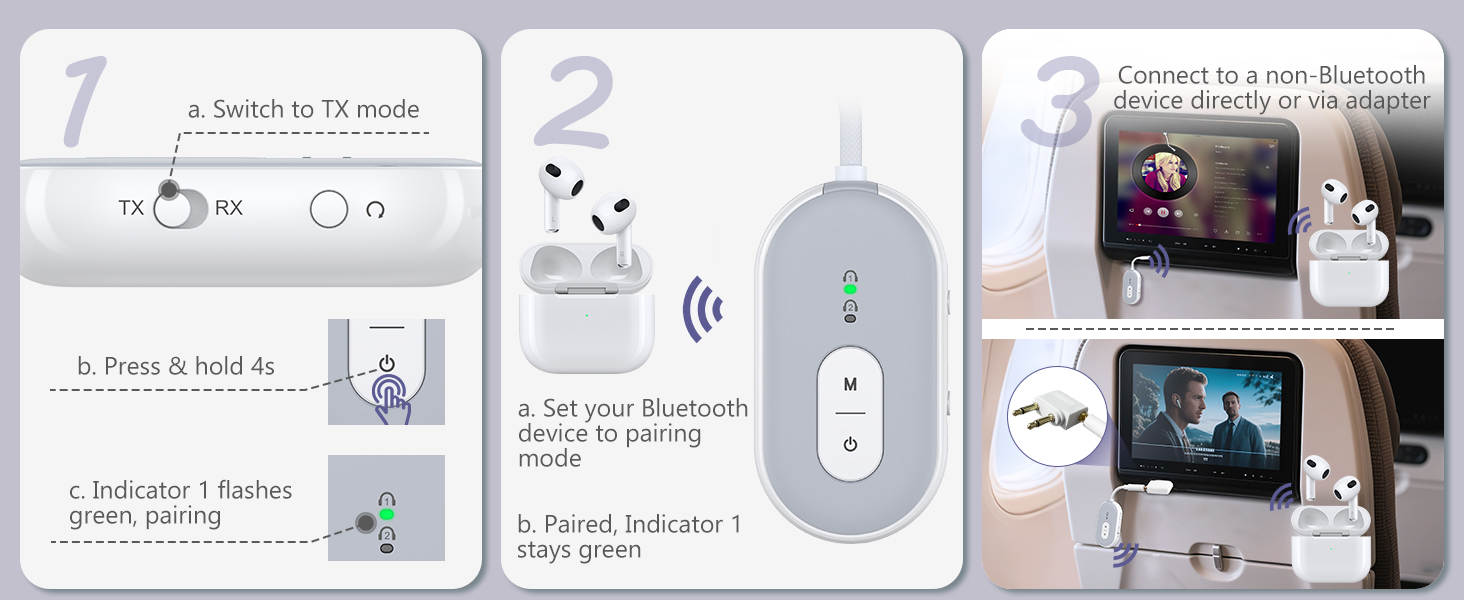 Bluetooth Transmitter for airplane