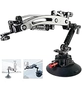 FIFIELD Hydraulic Camera Boom Arm with 6in Vacuum Car Suction Cup Mount, Quick Release NATO Rail,...