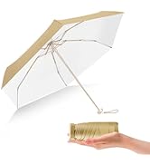 ESUFEIR Mini Travel Sun Umbrella for Purse-Small Compact UV Umbrella UV Blocker-Lightweight Porta...