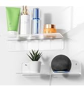 OAPRIRE Clear Acrylic Floating Shelves Set of 2 - Easily Expand Wall Space - 12 Inch Small Wall S...
