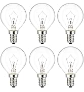 WokHok Wax Warmer Light Bulbs,Original 25 Watt Bulbs for Full Size Scentsy Warmers,6 Packs E12 Ba...