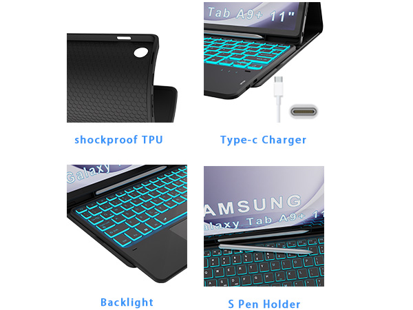 tab A9+ Keyboard backlit