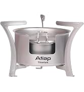 ATiAP Wood Burning Alcohol Stove Titanium Portable Grill Stove with Carring Bag Lightweight for P...