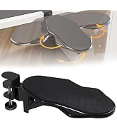 Computer Arm Rest Support Extender for Desk, Adjustable Rotating Arm Wrist Rest Pad Holder, Ergon...