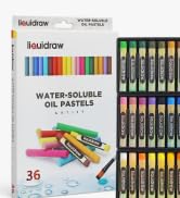 Liquidraw Oil Pastels Super Soft Water Soluble For Art, 36 Colors Watercolor Blending Oil Pastels...
