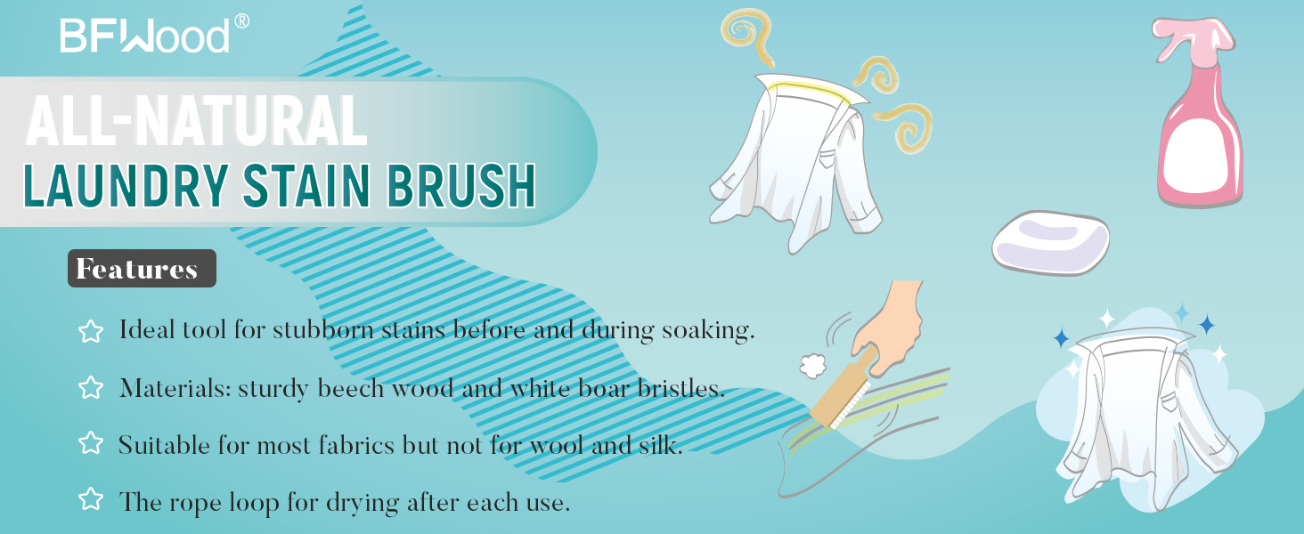 BFWood Laundry Stain Brush