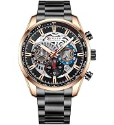 FANMIS Mens Luxury Watches Business Chronograph Dress Waterproof Stainless Steel Analog Quartz Wr...