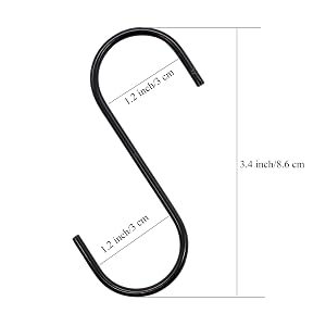 Size of the hooks