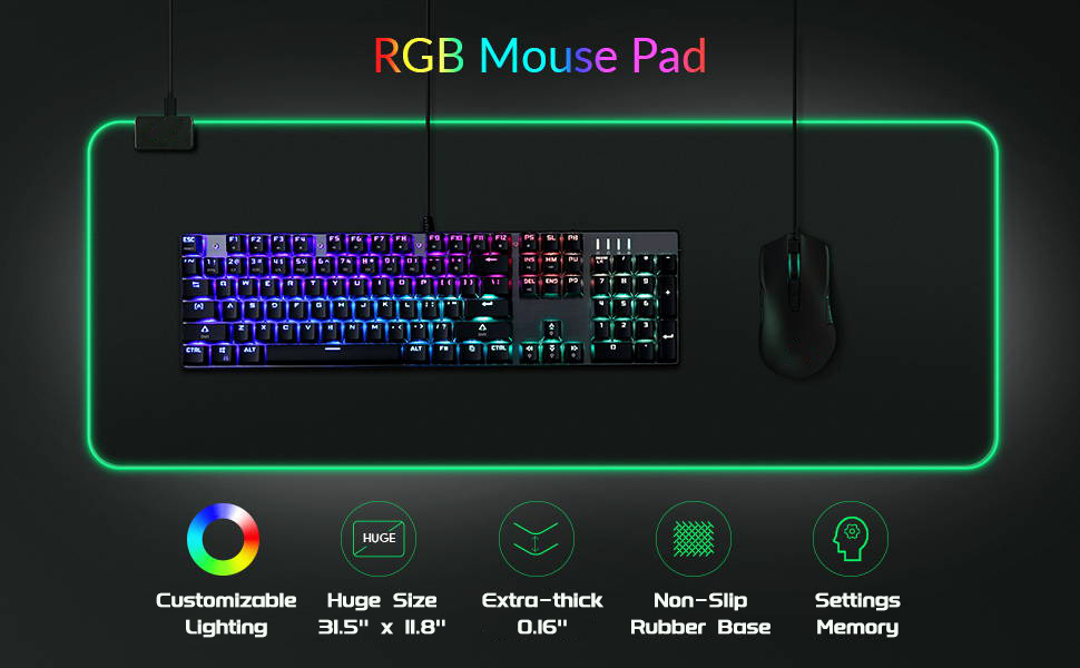 RGB mouse pad