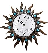 shumi Garden Outdoor Clocks with Thermometer and Hygrometer Combo,Silent No-Ticking Outdoor Wall ...