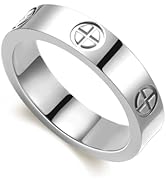 PDWZNBA Love Friendship Ring 18K Gold Silver Rose Plated Cubic Zirconia Stainless Steel Promise R...