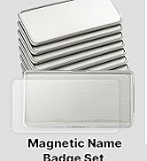 Magnetic Name Badge Holders with Magnifying Lens for Hotels, Restaurants, Schools, Stores & Teams