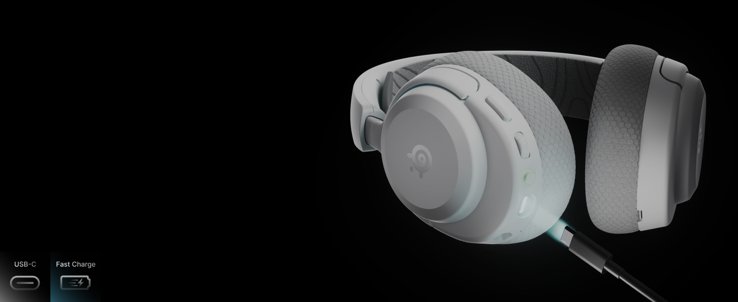 Headset with charging cable