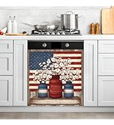 4th of July Dishwasher Magnet Cover, Patriotic Magnetic Dishwasher Cover, Dishwasher Magnets Deco...