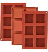 JOERSH Square Cake Silicone Molds | 2" x 2" x 1" Chocolate Molds for Brownie Bites, Muffins, All ...