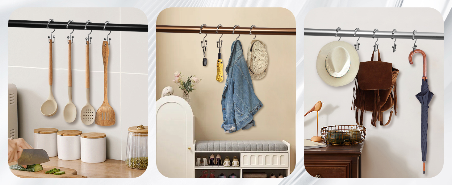 double sided shower curtain hooks,curtain rod hooks,bathroom curtain hooks,shower hooks for bathroom