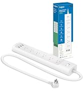 Tapo Smart Wi-Fi Power Strip - Matter Compatible, Energy Monitoring, Surge Protection, 6 Individu...
