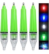 OROOTL LED Underwater Fishing Light, 4 Pack Deep Drop Fishing Lights Waterproof Fish Night Light ...