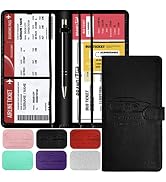 Car Registration and Insurance Card Holder with Magnetic Closure, Leather Vehicle Glove Box Autom...